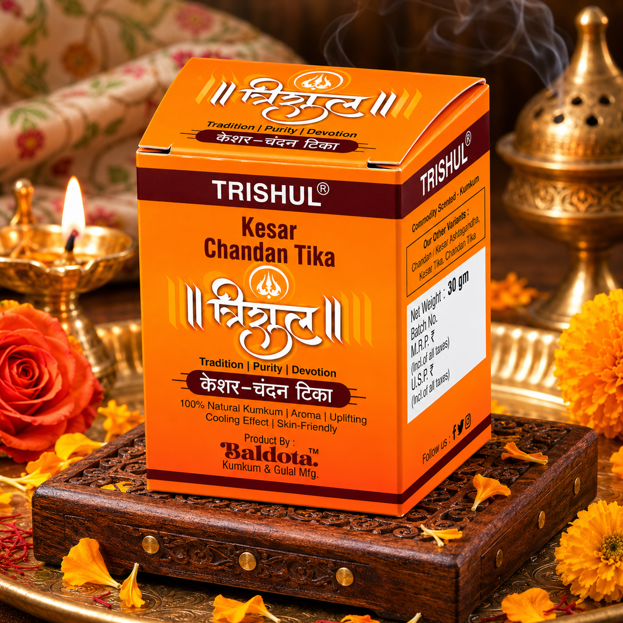 Trishul Kesar Chandan Tika Premium Puja Product